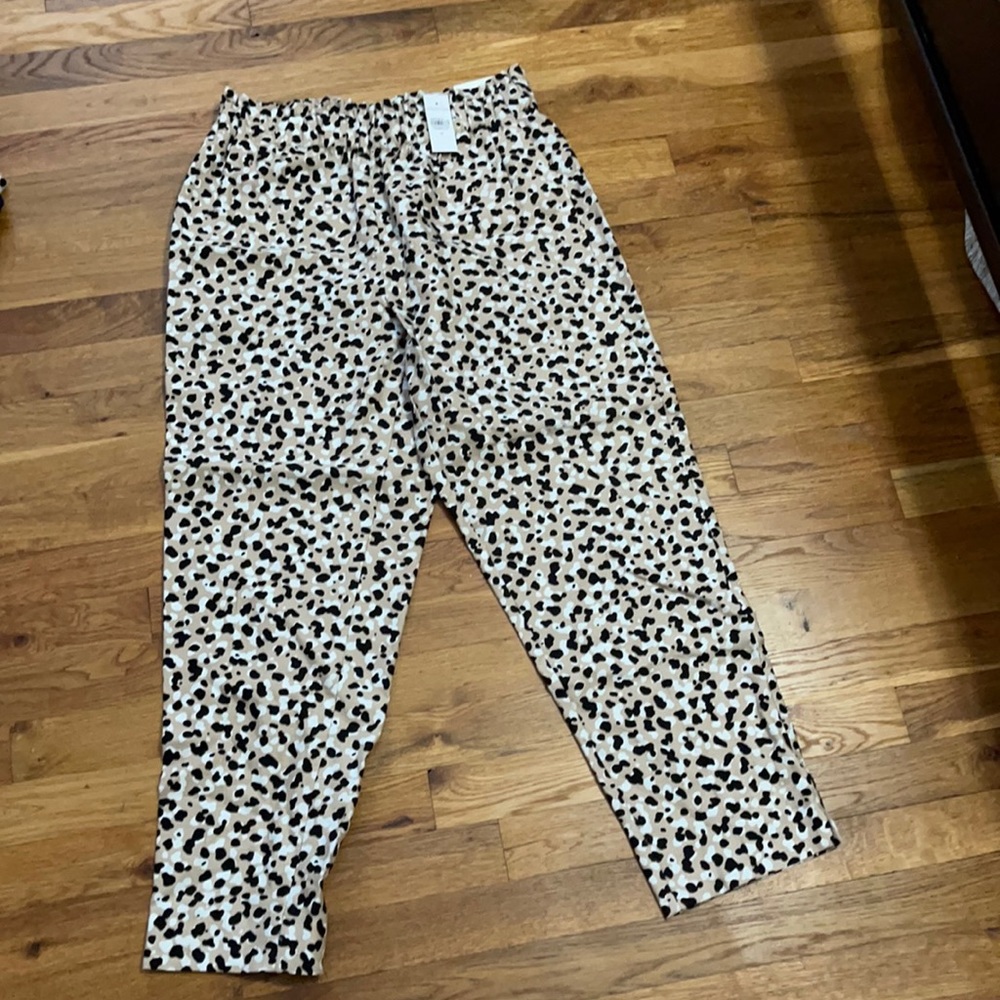 Ann Taylor Leopard Print Straight Leg Pants